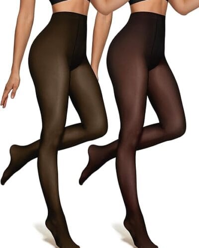 Ultra-Warm Thick Thermal Transluscent Fleece Leggings Stockings