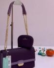Chrisbella Medium sized Handbag with gold toned chain strap and wallet