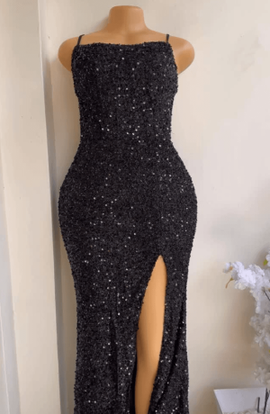 Black sequin dresses