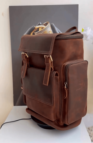 Crazy Horse leather backpack